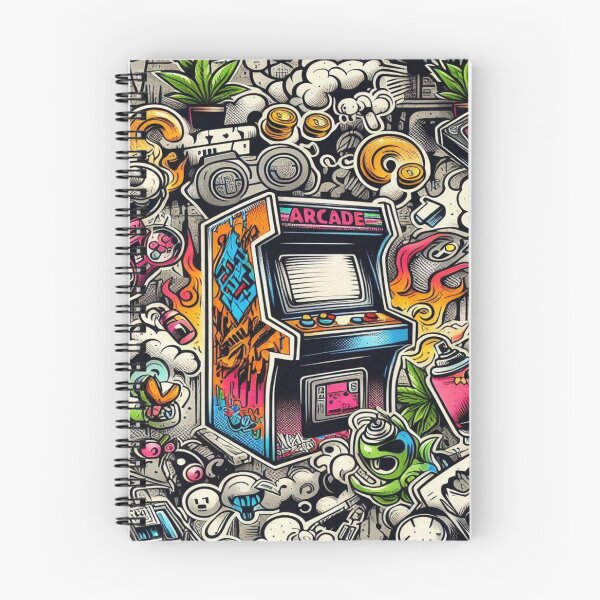 Item preview, Retro Arcade Doodle Graffiti designed and sold by Imaginarium of Chaos falcon88 .