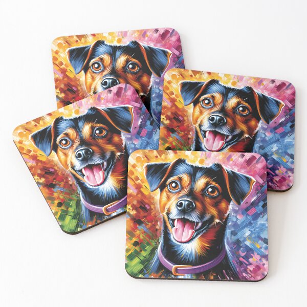 Item preview, Brazilian Terrier Dog Portrait Acrylic Art Print Pet Portrait Gifts for Dog Lovers designed and sold by Puppy Puzzles Plus.