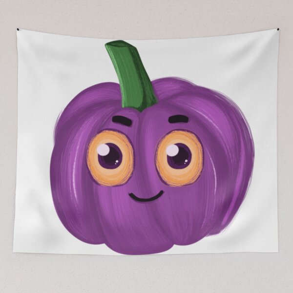 Item preview, The Halloween  pumpkin. Purple magic pumpkin with cute yeas and smiling.  designed and sold by KateArt26.