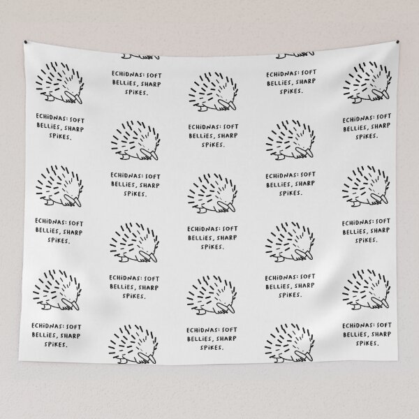 Item preview, "Echidnas: Soft Bellies, Sharp Spikes." designed and sold by RM-Journey.
