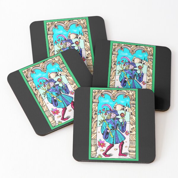 Item preview, Troubadour, scratch card engraving in colors designed and sold by voicivoila.