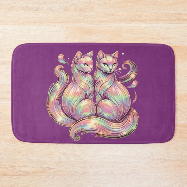 Item preview, Two Cats in a Holographic Embrace designed and sold by branaghbel.