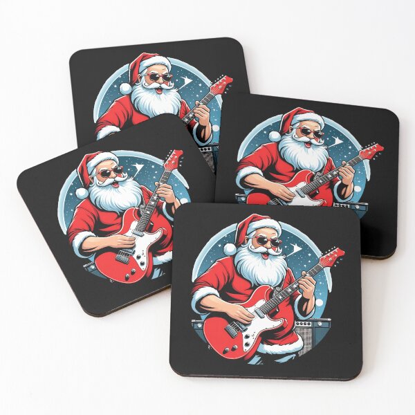 Item preview, Santa Claus Rocker Guitar Player Rock & Roll Christmas designed and sold by ZNOVANNA.