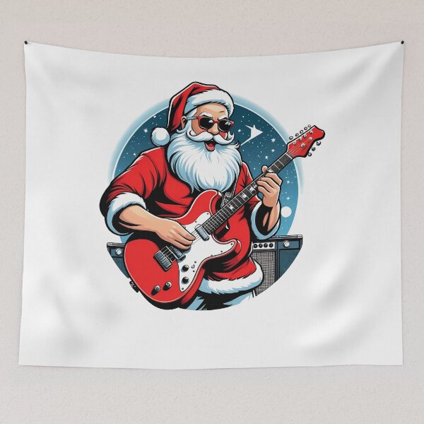 Item preview, Santa Claus Rocker Guitar Player Rock & Roll Christmas designed and sold by ZNOVANNA.
