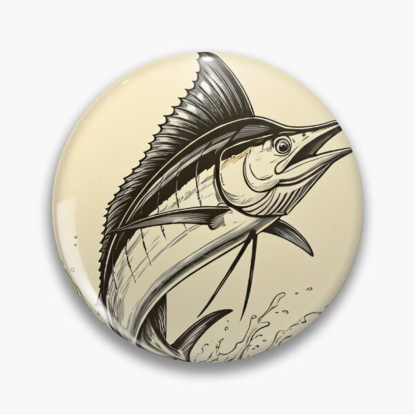 Item preview, Vibrant marlin leaps from water in dynamic motion designed and sold by homydesign.
