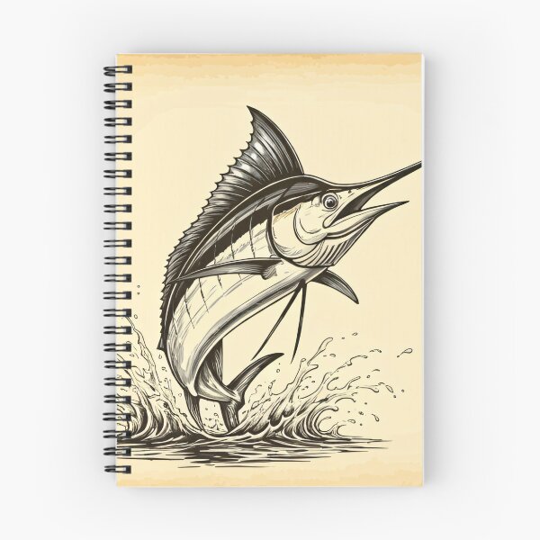 Item preview, Vibrant marlin leaps from water in dynamic motion designed and sold by homydesign.