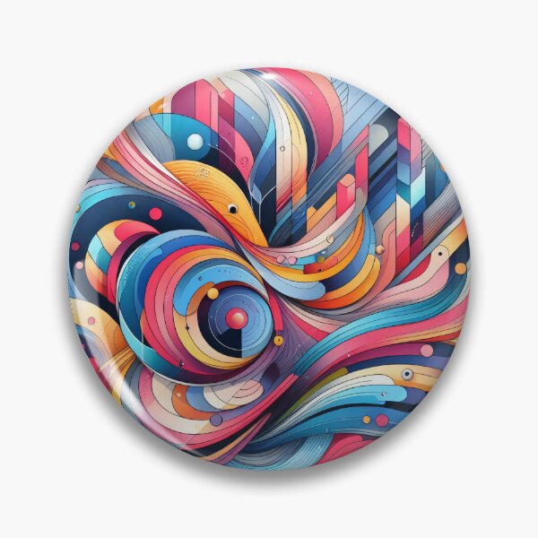 Item preview, A vibrant abstract artwork with swirling lines, geometric shapes, and a kaleidoscope of colors designed and sold by homydesign.