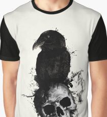 Rabe und Schädel Grafik T-Shirt