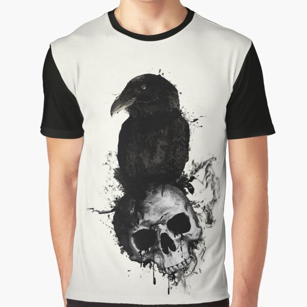 Raven and Skull Graphic T-Shirt