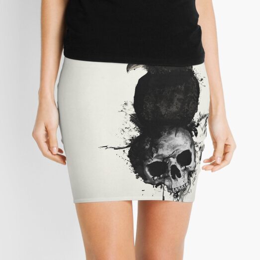 Raven and Skull Mini Skirt