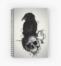 Cuaderno de espiral Cuervo y cráneo