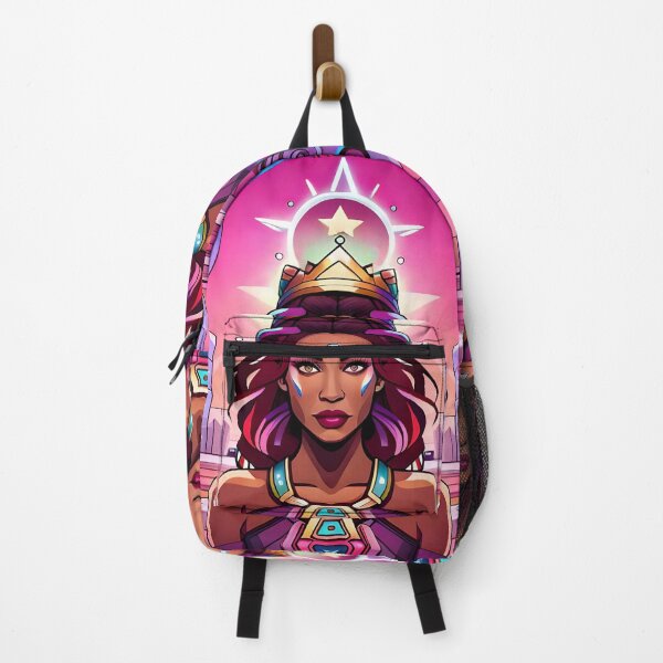Item preview, Fabulous Woman Pink Cyberpunk Neon Retro Goddess designed and sold by Melan Designs.