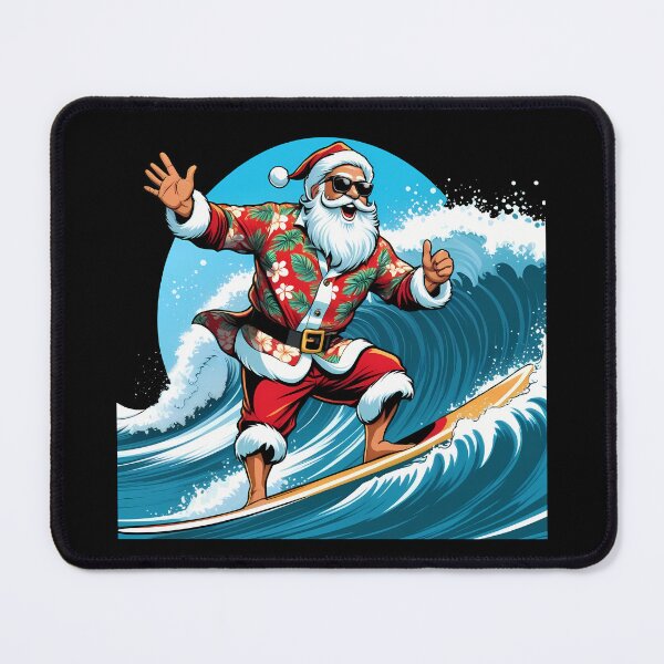 Item preview, Santa Claus Vacation Surfing Funny Christmas Hawaii Surfer designed and sold by ZNOVANNA.