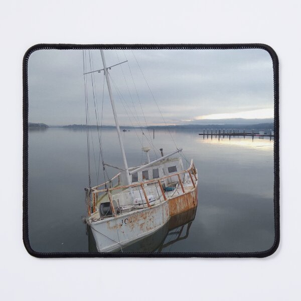 Item preview, Boat marooned in Old Town, Dye's Inlet, Silverdale, Washington, USA designed and sold by SeptemberMorn.