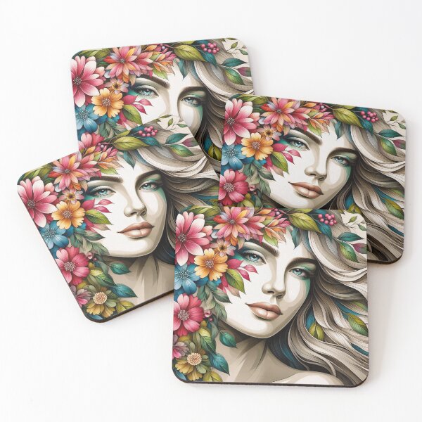 Item preview, Vibrant digital art of flowers and swirls surrounding a blurred center designed and sold by homydesign.