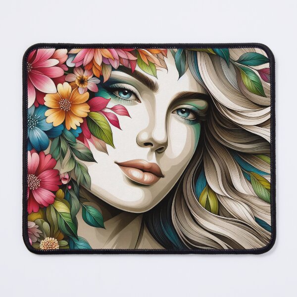 Item preview, Vibrant digital art of flowers and swirls surrounding a blurred center designed and sold by homydesign.