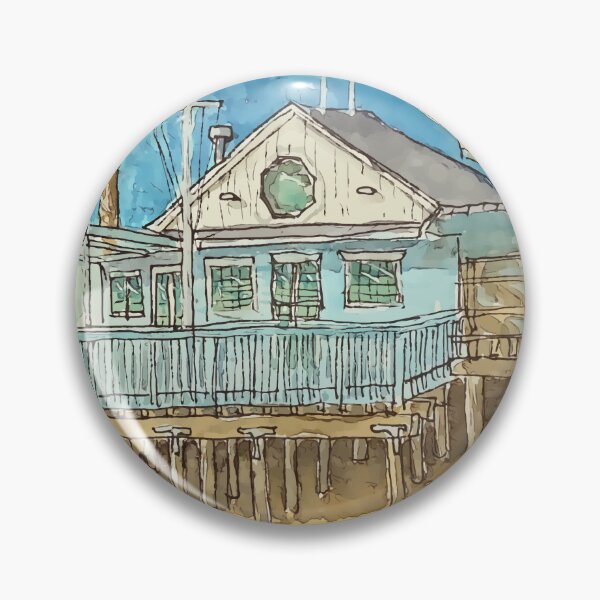 Item preview, Cute building along the beach Avila Beach California designed and sold by welshdesigns.