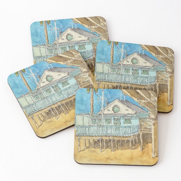 Item preview, Cute building along the beach Avila Beach California designed and sold by welshdesigns.