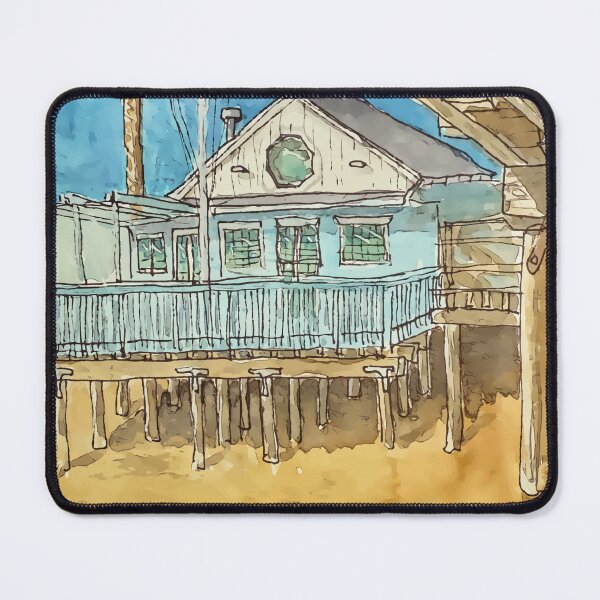 Item preview, Cute building along the beach Avila Beach California designed and sold by welshdesigns.