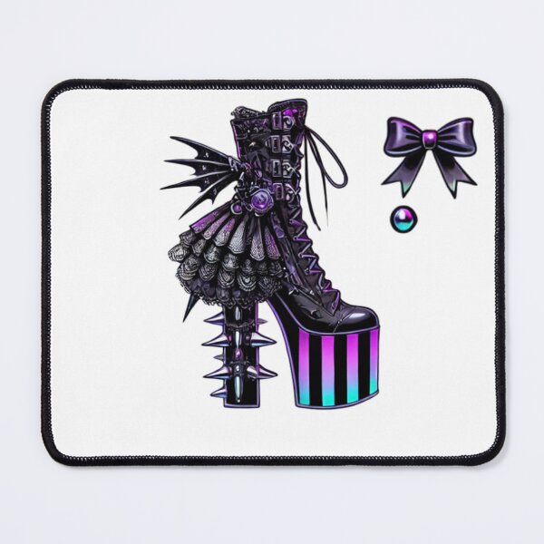 Artikelvorschau, CYBER GOTH AESTHETIC PUNK COQUETTE PLATEAU-STIEFEL entworfen und verkauft von Arts4U.