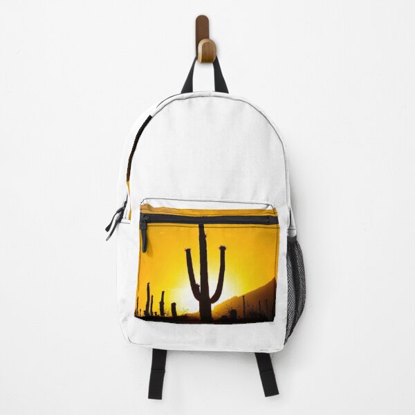 Item preview, Bright Yellow Sunset With Saguaro Cacti designed and sold by simonjayphotos.