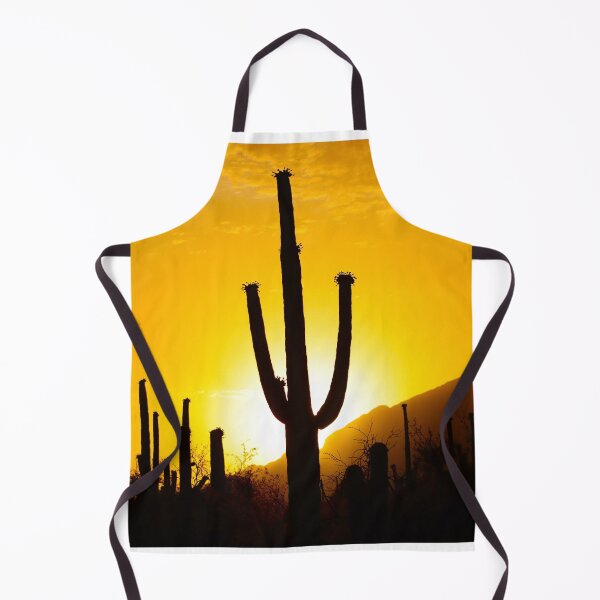 Item preview, Bright Yellow Sunset With Saguaro Cacti designed and sold by simonjayphotos.