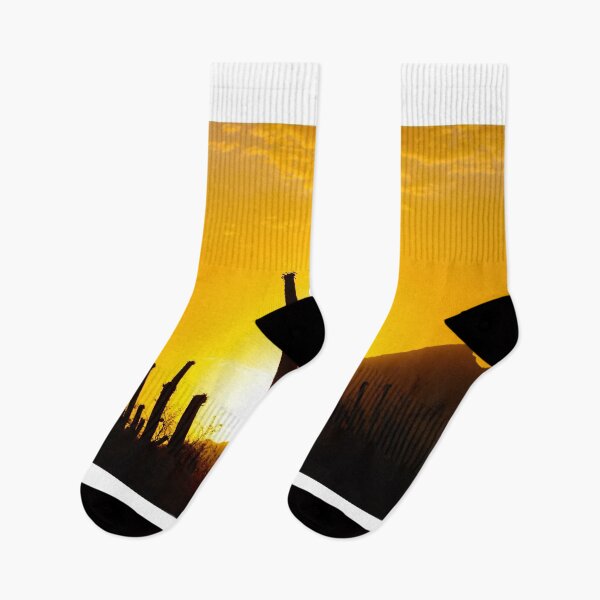 Item preview, Bright Yellow Sunset With Saguaro Cacti designed and sold by simonjayphotos.