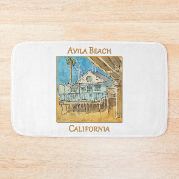 Item preview, Cute building along the beach Avila Beach California designed and sold by welshdesigns.