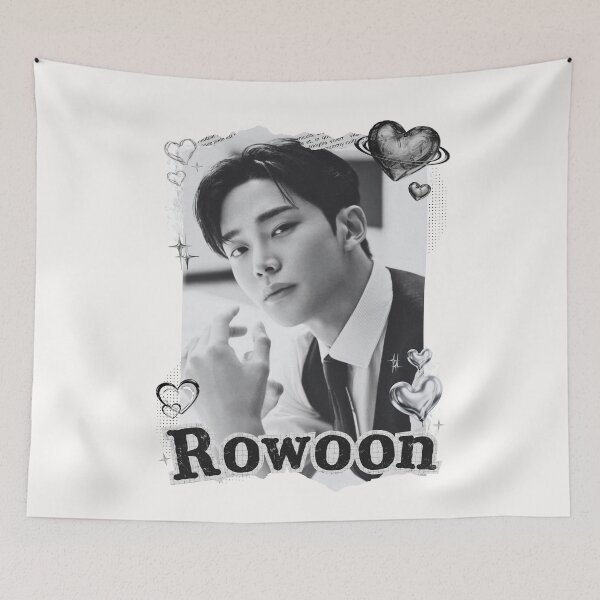 Item preview, Rowoon Collage: K-Drama Star in Monochrome designed and sold by AJUNICE STUDIO.