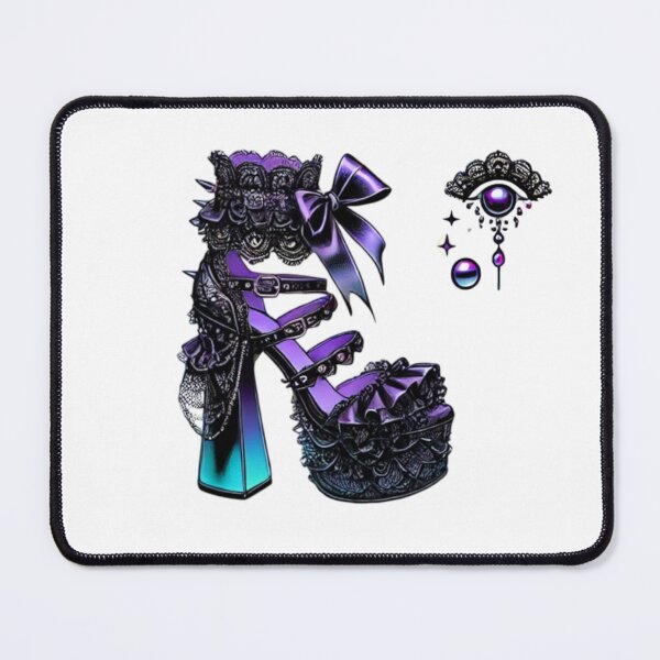 Artikelvorschau, CYBER GOTH AESTHETIC LOLITA COQUETTE PLATEAU-ABSATZ-AUFKLEBER entworfen und verkauft von Arts4U.