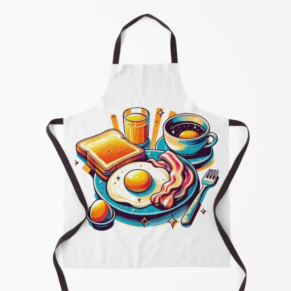 Item preview, Vibrant breakfast illustration with a sunny-side-up egg, bacon, and fresh fruit designed and sold by homydesign.