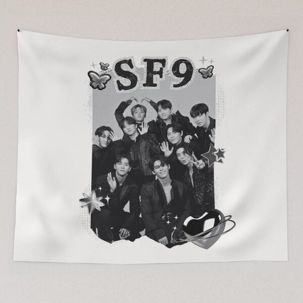 Item preview, SF9 Collage: Iconic Black and White Style designed and sold by AJUNICE STUDIO.