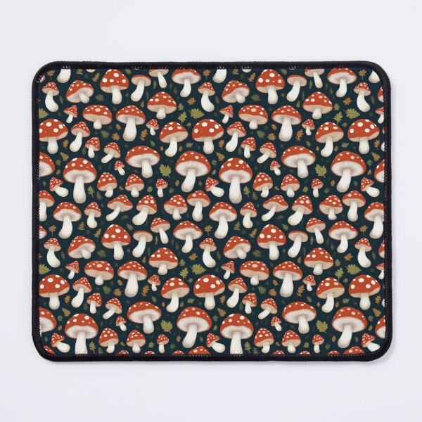 Item preview, Red amanita muscaria mushrooms pattern - forestcore shrooms woods fairy tale  designed and sold by Fantasy Cache.