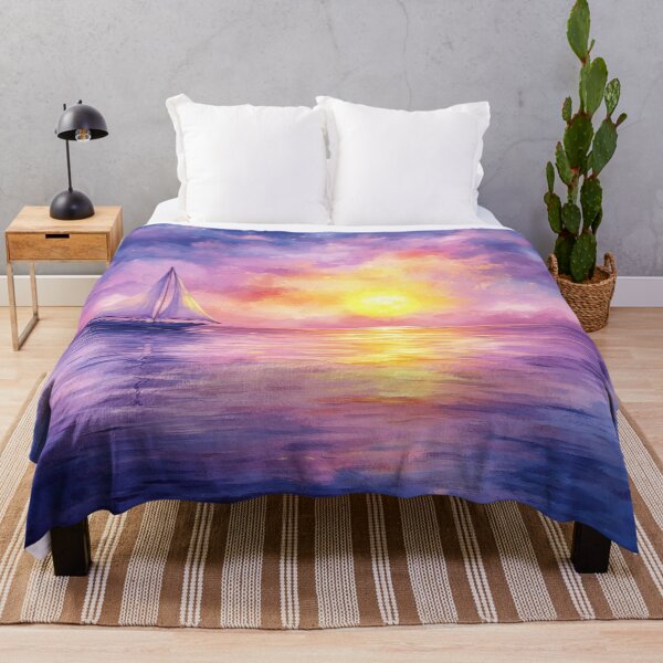 Item preview, Sailboat Serenity: Sunset Sky in Purple and Pink designed and sold by bAIryBarn.