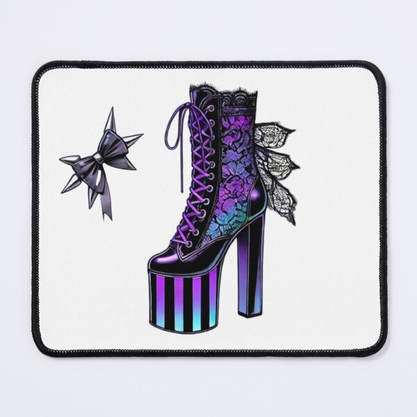 Artikelvorschau, CYBER GOTH ÄSTHETISCH GOTHIC SPITZE FAIRY PLATEAU HEELS STIEFEL AUFKLEBER entworfen und verkauft von Arts4U.