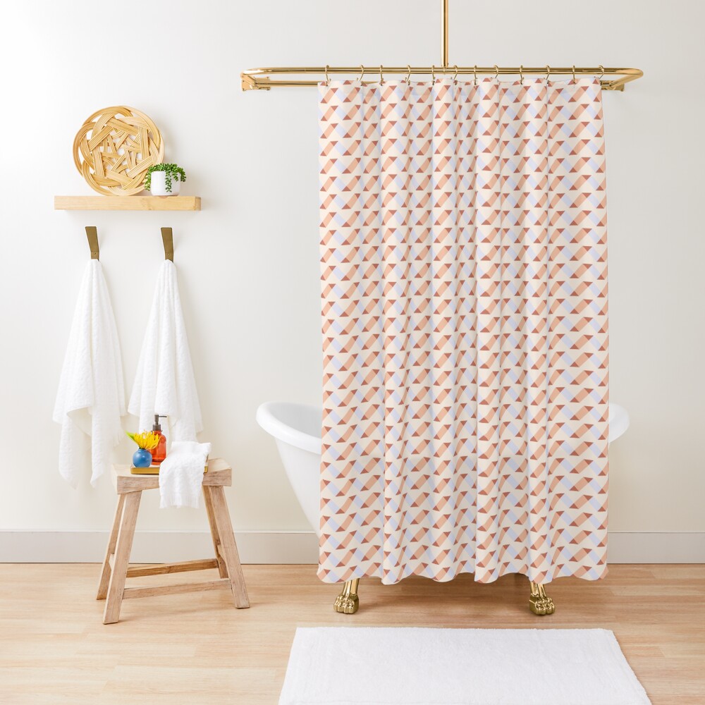 Geometric Pattern: Spiral: Timber Shower Curtain