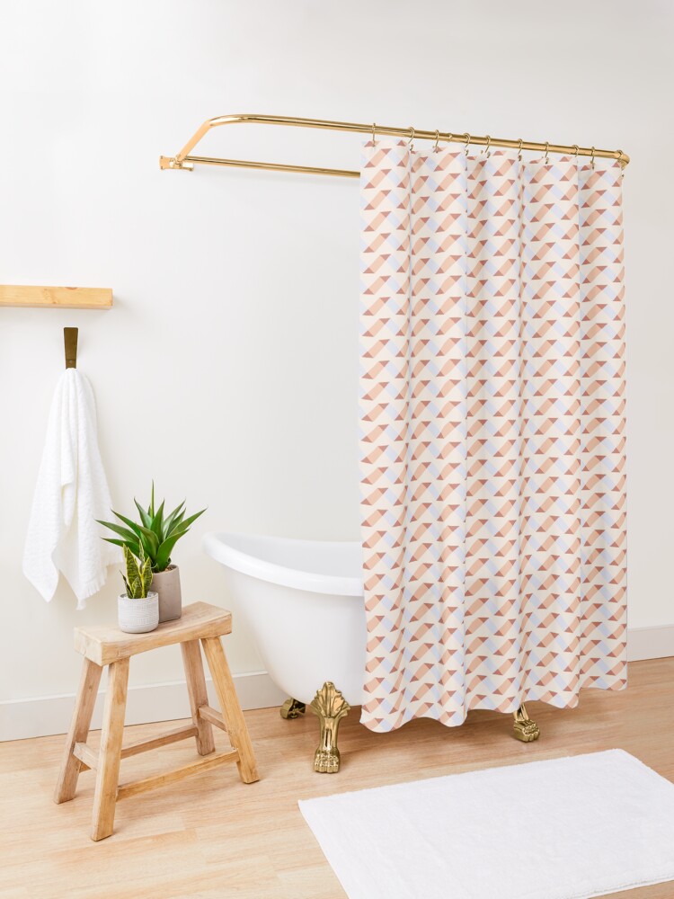 Alternate view of Geometric Pattern: Spiral: Timber Shower Curtain