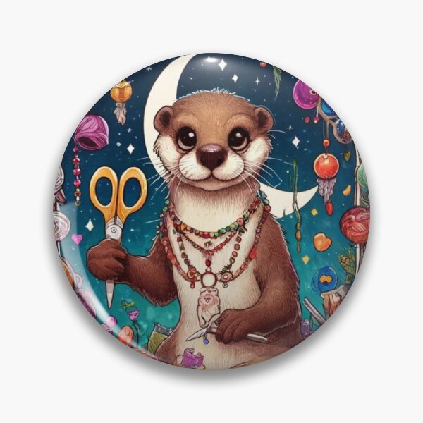 Item preview, The Crafter Otter Tarot Card - Crafty Arts & Crafts Lover designed and sold by litchick1977.