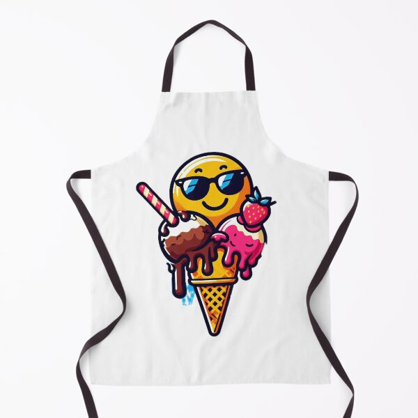 Item preview, Smiling sun and sunglasses-clad ice cream scoops enjoy a summer day designed and sold by homydesign.