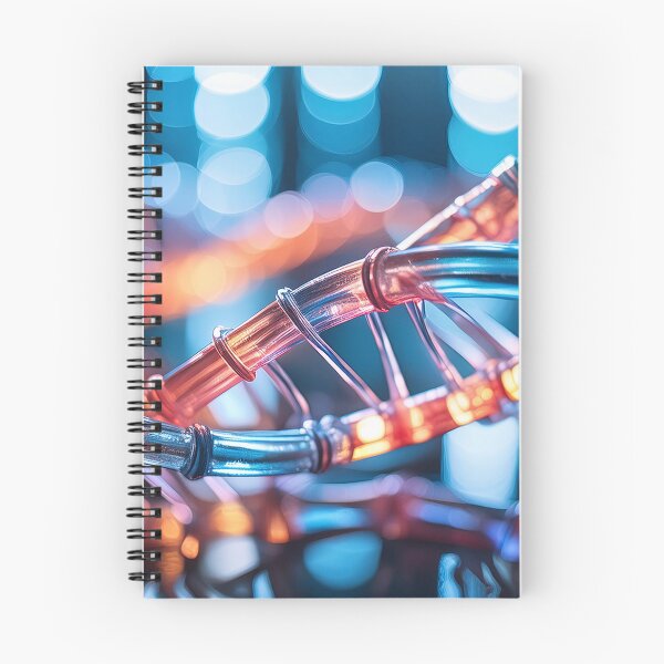 Item preview, A glowing, translucent double helix DNA model against a backdrop of shimmering lights designed and sold by homydesign.