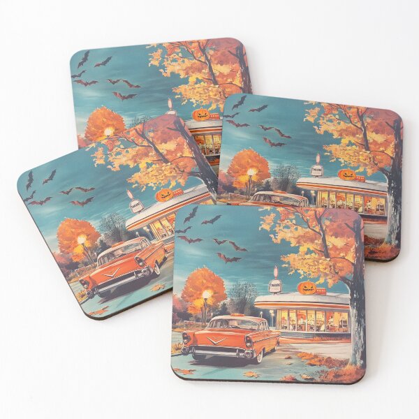 Item preview, Halloween 1950's Diner with a Chevrolet Bel-Air designed and sold by DigitalDabbles.