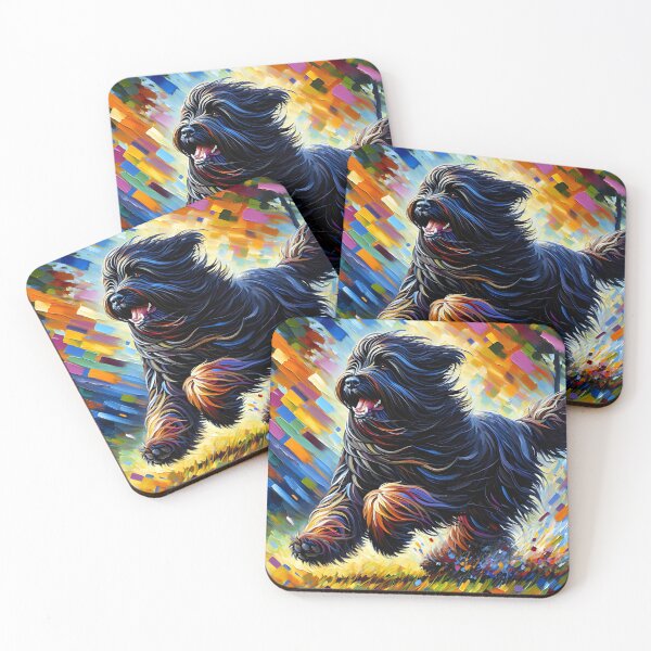 Item preview, Briard Dog Portrait Acrylic Art Print Pet Portrait Gifts for Dog Lovers designed and sold by Puppy Puzzles Plus.