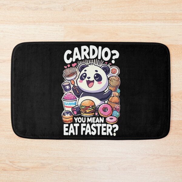 Item preview, Cardio? You Mean Eat Faster? Funny Gym Fitness Workout Panda designed and sold by chantastical.