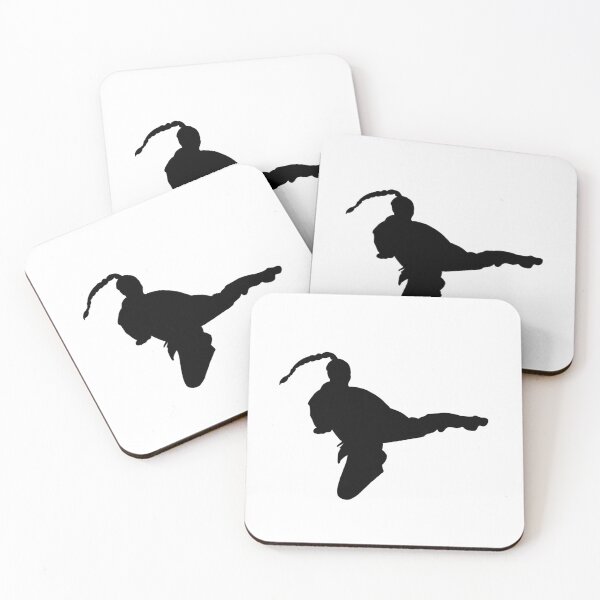 Item preview, Flying side Kick TKD Girl with Braid Silhouette designed and sold by Jay Cook.