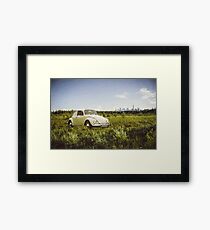 White Beetle Framed Print