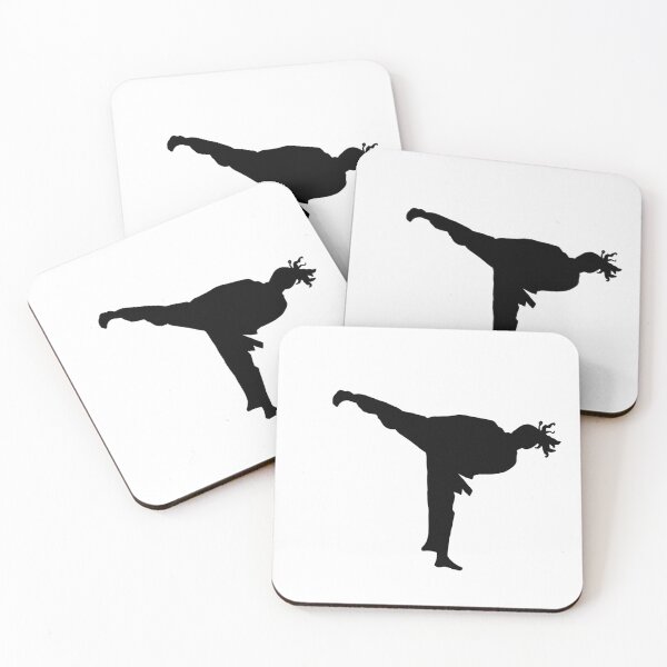 Item preview, Side Kick Karate Girl with Curly Hair TKD designed and sold by Jay Cook.