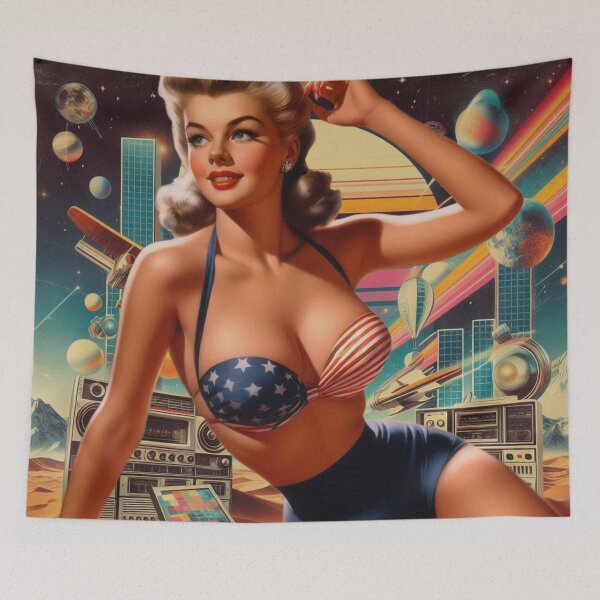 Item preview, Retrofuturism Pinup designed and sold by PulpVintage.