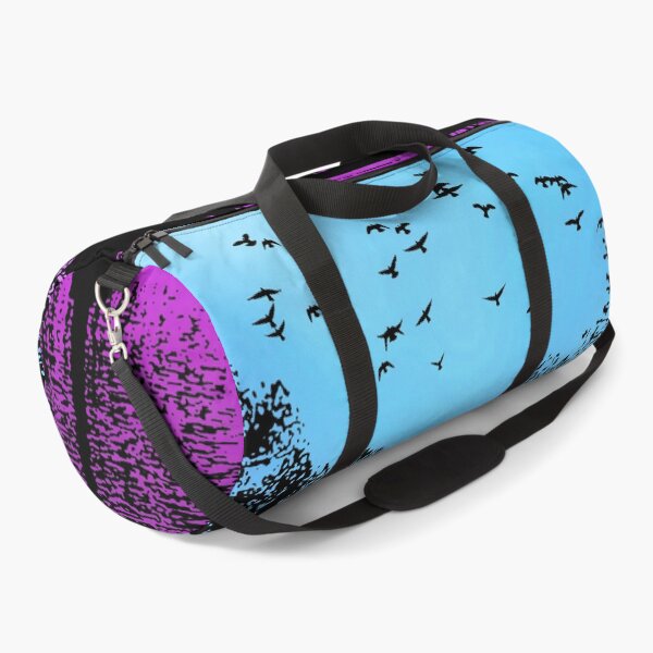 Item preview, Serene Tree Silhouette Reflecting on Magenta Pond with Birds in Blue Sky designed and sold by Fredster1966.