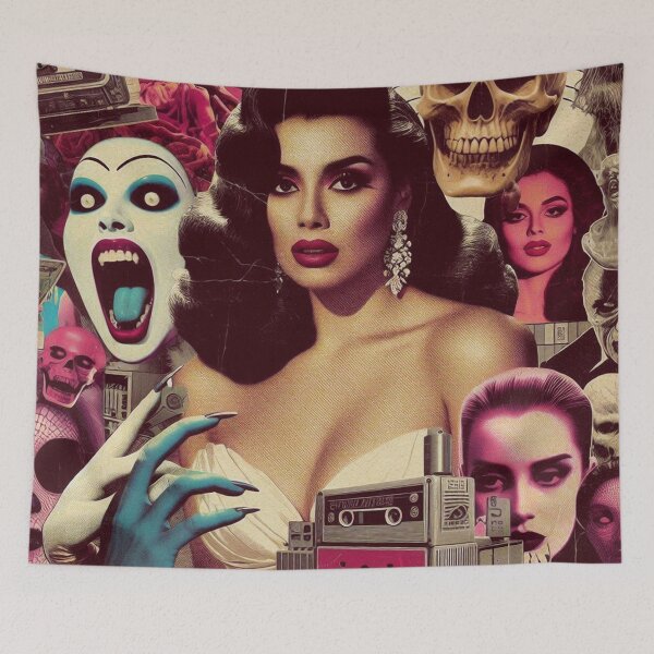 Item preview, Horror Woman Collage designed and sold by PulpVintage.