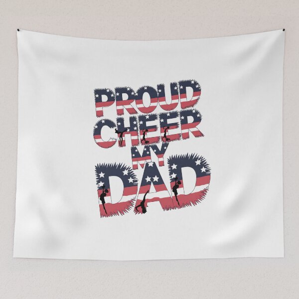 Item preview, Proud Cheer My Dad Patriotic Design USA Cheerleading designed and sold by IT-Express.